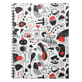 Abstraktes Shapescape-Muster Notizblock