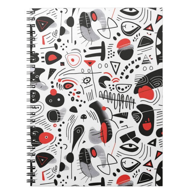 Abstraktes Shapescape-Muster Notizblock (Vorderseite)