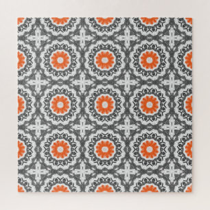 Abstraktes Silber: Geometrisches Nahtloses Design. Puzzle