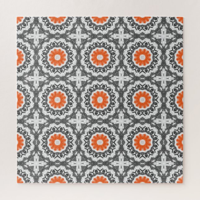 Abstraktes Silber: Geometrisches Nahtloses Design. Puzzle (Vertikal)