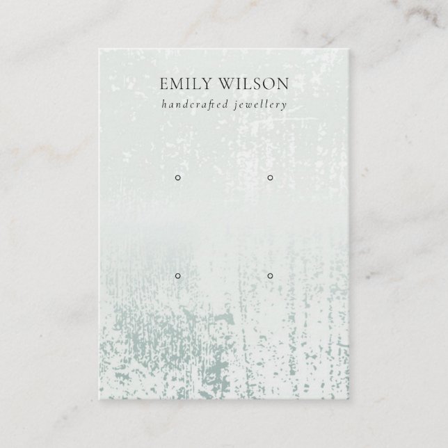 Abstraktes Silber-Regen-Aqua-2-Stuhlvorlagendispla Visitenkarte (Vorderseite)