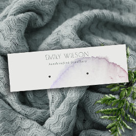 Abstraktes Silber-Rosa-Lila Ohrendisplay Mini Visitenkarte