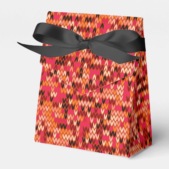 Abstraktes skandinavisches Muster in rotem Schatte Geschenkschachtel (Vorderseite)