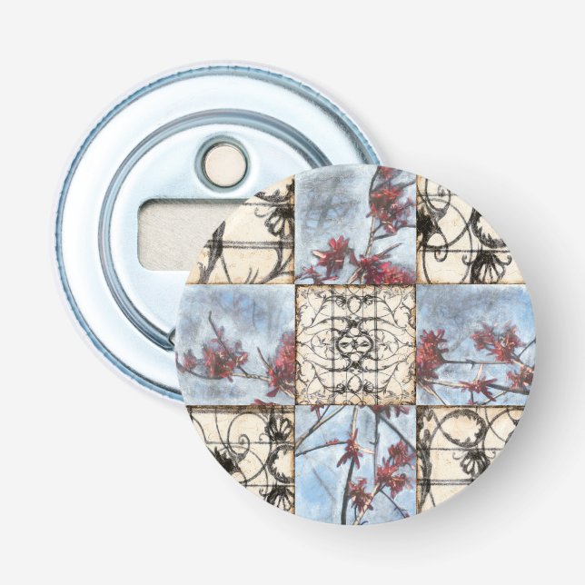 Abstraktes Skelettbild mit Paneelen Flaschenöffner (Vorderseite)