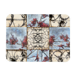 Abstraktes Skelettbild mit Paneelen Magnet