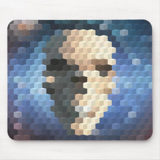 Abstraktes Skull Mousepad (Vorne)