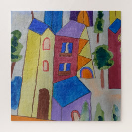 Abstraktes Sommerdorf Jigsaw Puzzle