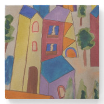 Abstraktes Sommerdorf