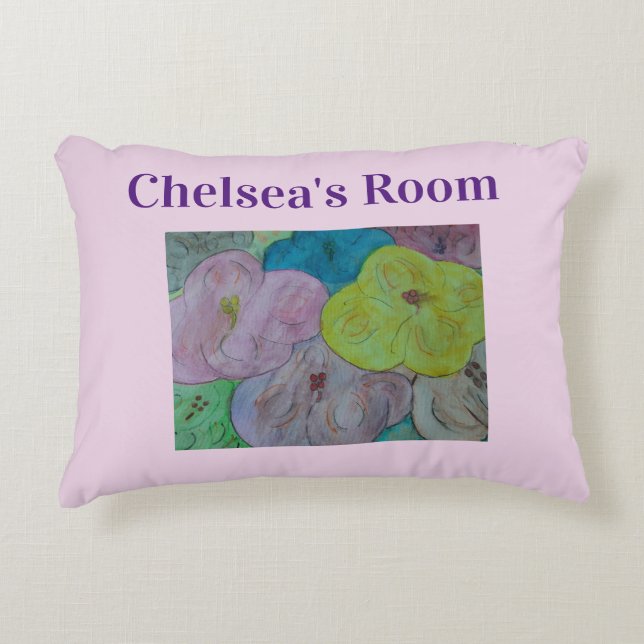 Abstraktes Sommerkleid Dekokissen (Vorderseite)