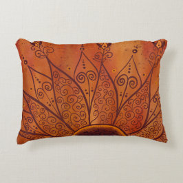 Abstraktes Sonnenblumenmuster Dekokissen