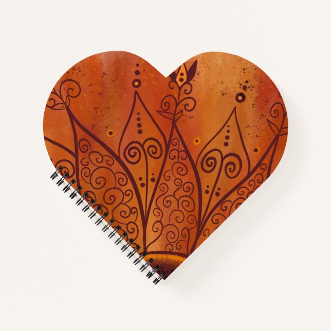 Abstraktes Sonnenblumenmuster Notizbuch (Vorderseite)