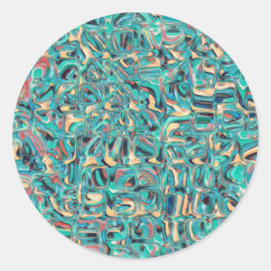 Abstraktes Spektralglas Runder Aufkleber