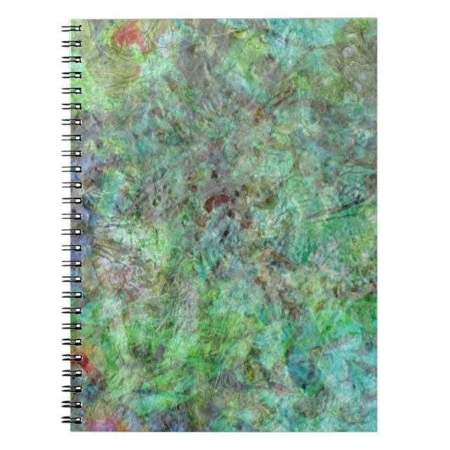 Abstraktes Spiral-Foto-Notebook, Friedlich Notizblock (Vorderseite)