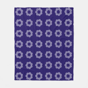 Abstraktes Spiral-Kreis-Muster auf Marineblau Fleecedecke