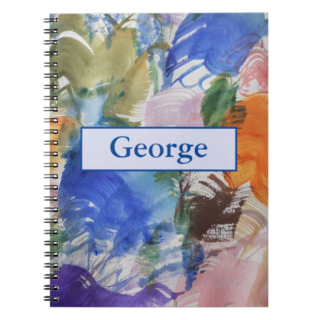 Abstraktes SpiralNotebook mit Farbdruck Notizblock (Vorderseite)