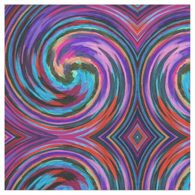 Abstraktes Spiralwirbelmuster #109 Stoff (Nahaufnahme)