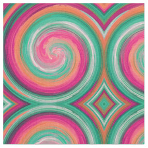 Abstraktes Spiralwirbelmuster #5 Stoff