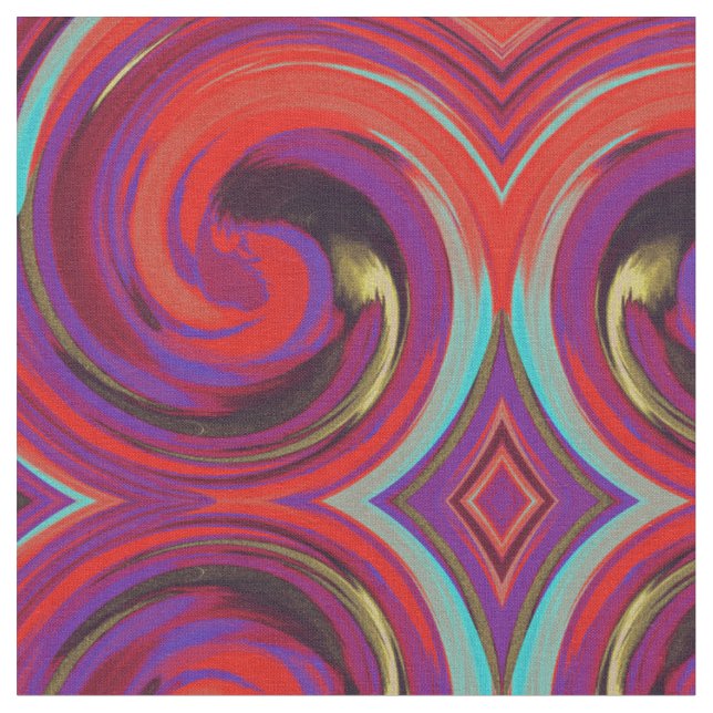 Abstraktes Spiralwirbelmuster #89 Stoff (Nahaufnahme)