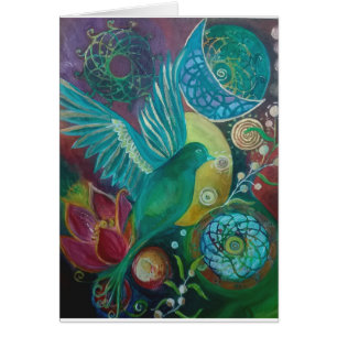 Abstraktes spirituaĺ Fantasie der Drossel