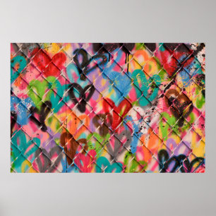 Abstraktes Spray Paint Texture Background Art, Str Poster