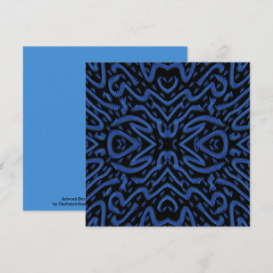 Abstraktes stacheliges Kamm-Muster in blauen Farbe Karte