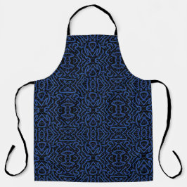 Abstraktes stacheliges Kamm-Muster in blauen Farbe Schürze