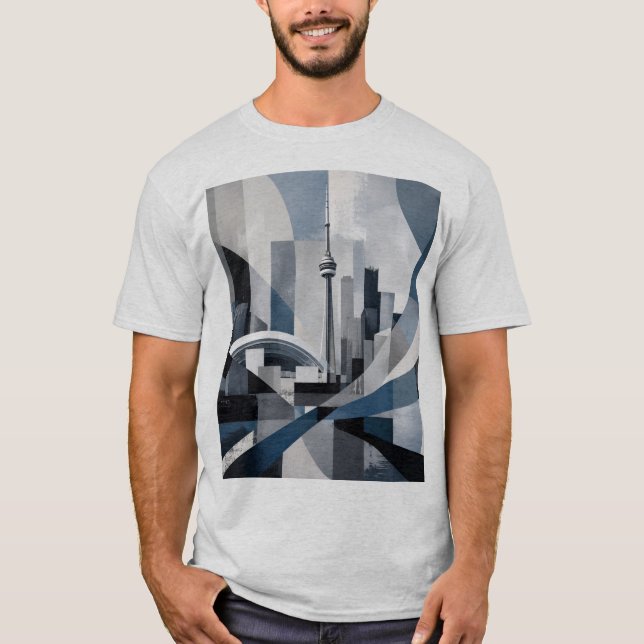 Abstraktes Stadtbild Toronto T-Shirt  (Vorderseite)