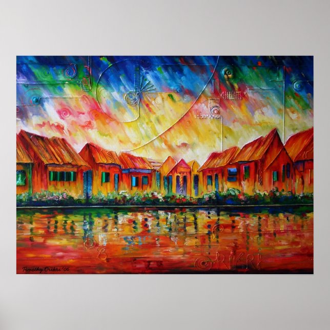 Abstraktes Stadtviertel XX Poster (Vorne)