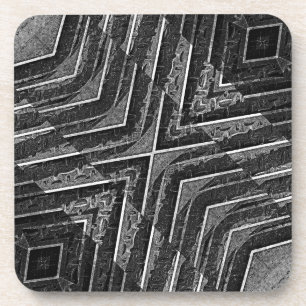 Abstraktes Stahlmotiv Getränkeuntersetzer