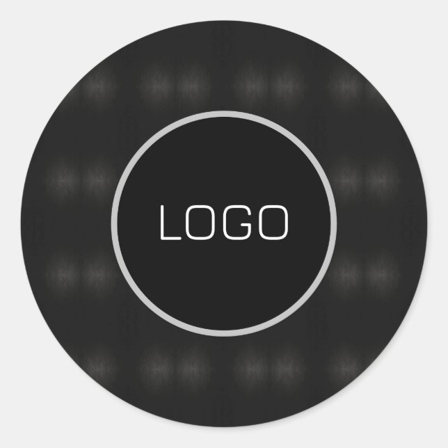 Abstraktes Stahlmuster Runder Aufkleber (Vorderseite)