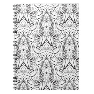 Abstraktes Stammes- Gekritzel Notizblock