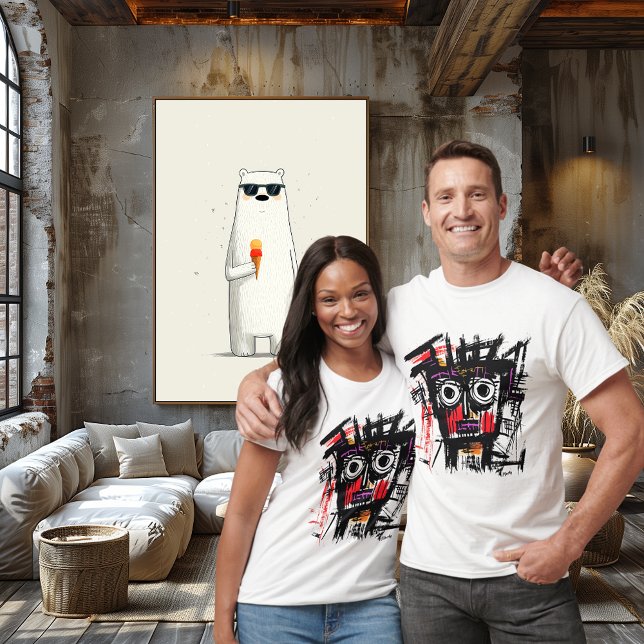 Abstraktes Stammesgefühl - kühne Lila Schwarze Sta T-Shirt (Von Creator hochgeladen)