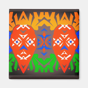 Abstraktes Stammesmuster Magnet