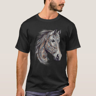 Abstraktes Stammespferd Kunst Amerikanische Ureinw T-Shirt