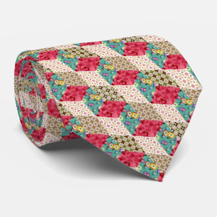 Abstraktes Stechwork-Quilt Krawatte