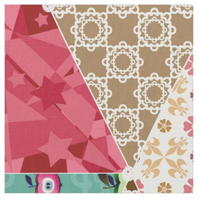 Abstraktes Steppquilt-Retro-Vintag Stoff (Nahaufnahme)