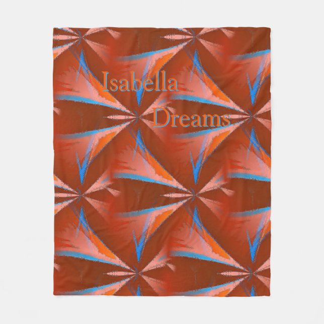 Abstraktes Sternmuster Personalisiert Fleece Blank (Vorderseite)