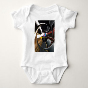 Abstraktes Stilleben Teetasse Bürobedarf Kunst Baby Strampler