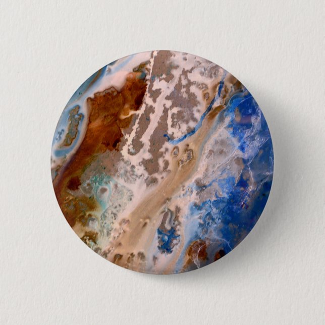 Abstraktes Strandmuster, Wassermuster, Sommer-Spaß Button (Vorderseite)