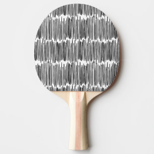 Abstraktes Streifen-Schwarzweiss-Muster Tischtennis Schläger