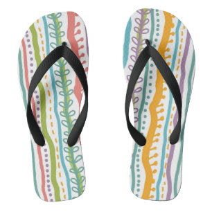 Abstraktes Streifen-Vertikale-Muster Flip Flops
