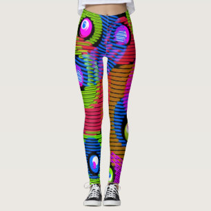 Abstraktes Streifenmuster mit Streifen Leggings