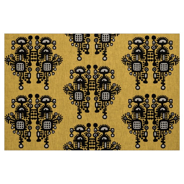 Abstraktes Strukturmuster - Schwarz/Weiß Stoff (Fat Quarter (45,7 x 55,9 cm))