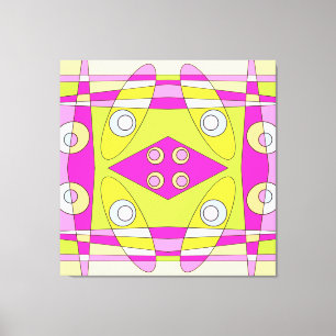 Abstraktes Surfen Bright Pink Green Bubblegum Leinwanddruck