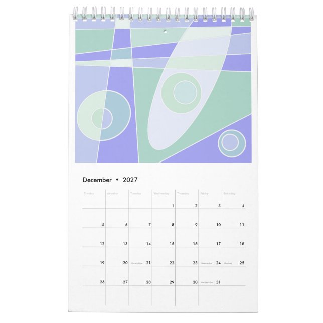 Abstraktes Surfen im Kalender 2023 (Dez 2027)