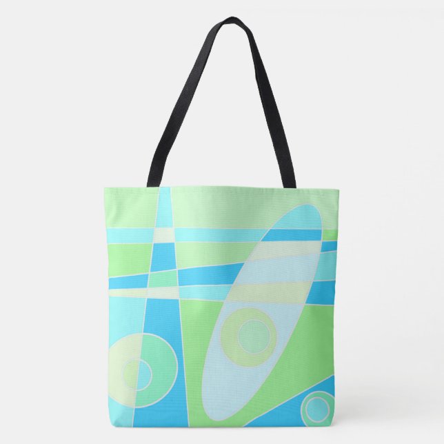 Abstraktes Surfen in Pastellblau (Vorderseite)