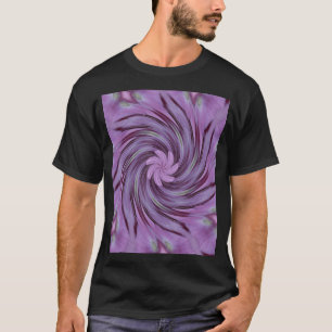 Abstraktes Swirl-Pink-Hydrangea-Muster T-Shirt
