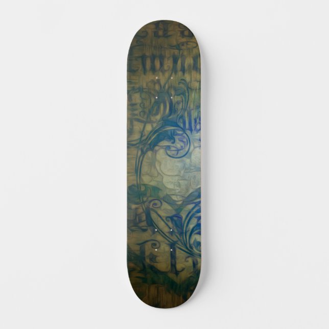 Abstraktes Swirl-Skateboard-Deck Skateboard (Vorderseite)