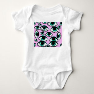 Abstraktes Symbol für das Bergauge Baby Strampler