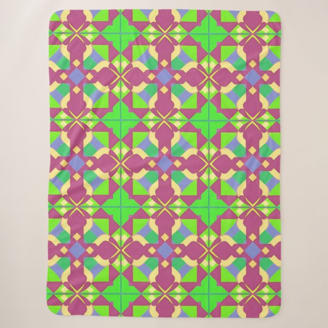 Abstraktes symmetrisches Design Sherpadecke (Vorderseite)